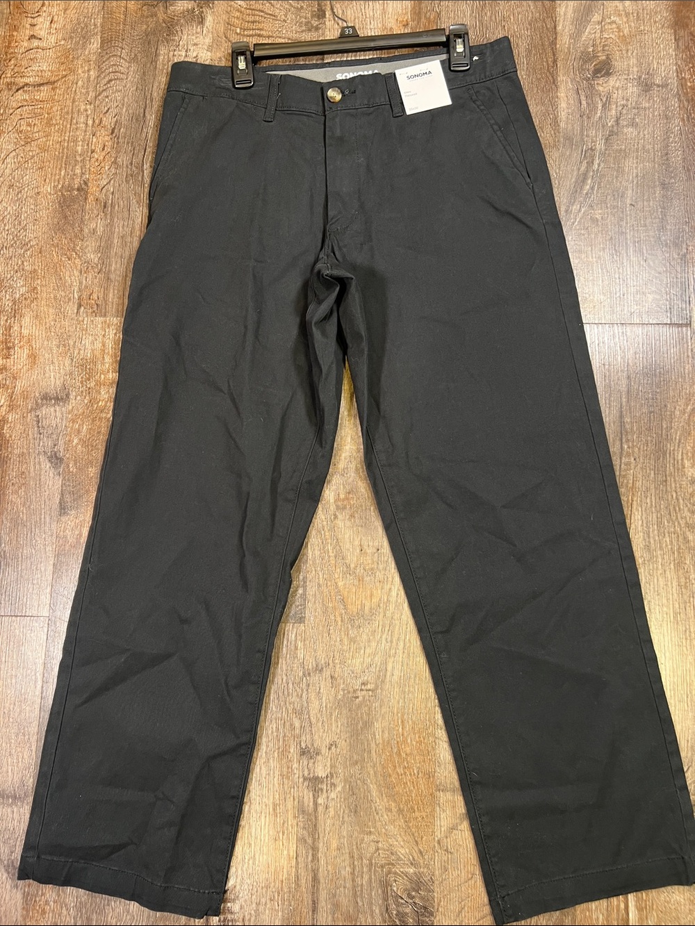 Sonoma Black Chino Pants - Straight Fit